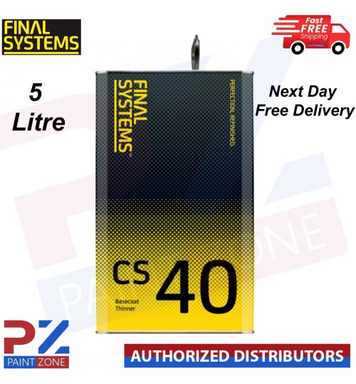 FINAL SYSTEMS CS40 Basecoat Thinners 5 LITRE - WITH NEXT DAY FREE DELIVERY
